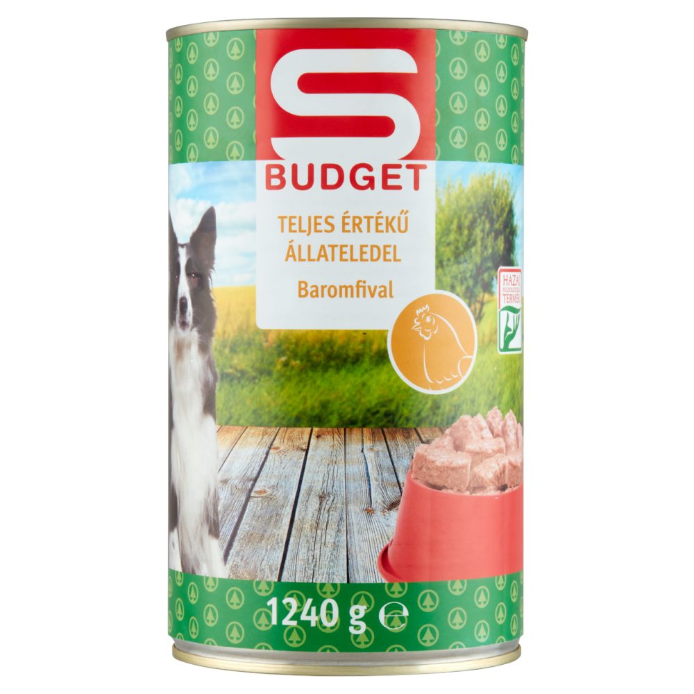 S-Budget Nedves Kutyaeledel szárnyas ízű 1,24 kg